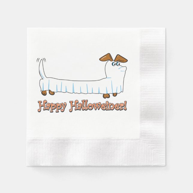 Servilleta De Papel Feliz Halloween Dachshund (Anverso)
