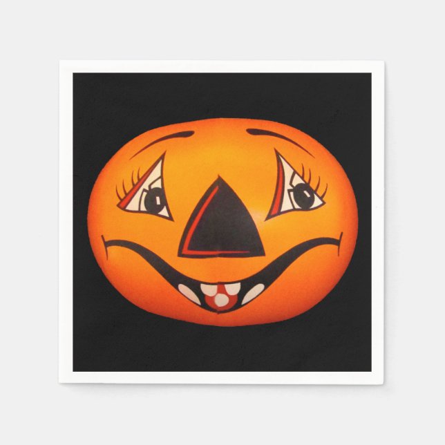 Servilleta De Papel Feliz Halloween de Jack O’ Lantern (Anverso)