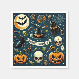 Servilleta De Papel Feliz Halloween Diversión y Terrorífico