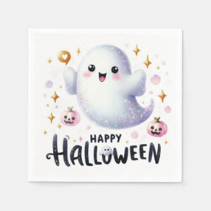 Servilleta De Papel Feliz Halloween Fantasma y calabazas