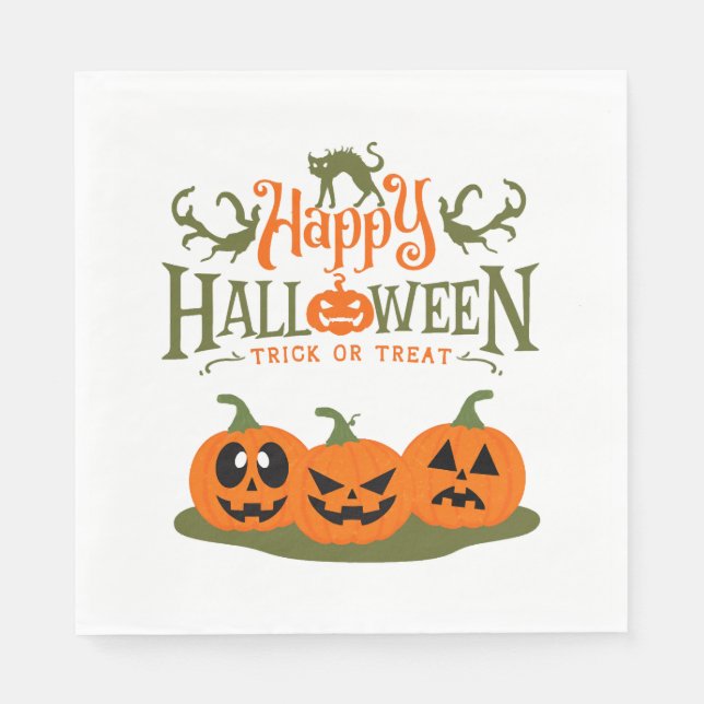 Servilleta De Papel Feliz Halloween - Guay Halloween (Anverso)