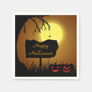 Servilleta De Papel Feliz Halloween Jack O Lantern Pumpkins