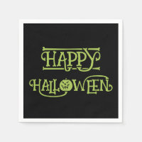 Feliz Halloween | Letra negra y verde espeluznante