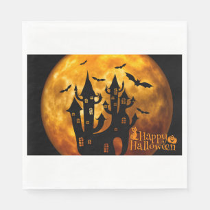 Servilleta De Papel Feliz Halloween (luna llena)