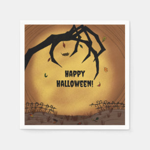 Servilleta De Papel Feliz Halloween Mano Espantosa