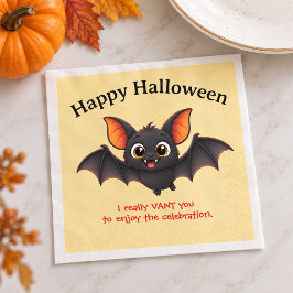 Servilleta De Papel Feliz Halloween Murciélago Personalizado