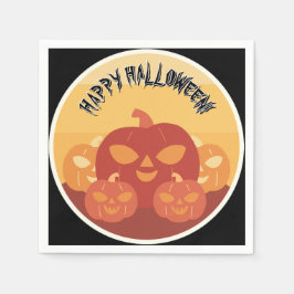 Servilleta De Papel ¡Feliz Halloween! Servilletas de papel de calabaza