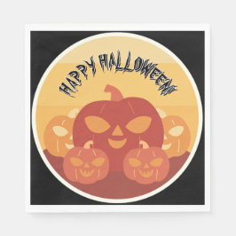 Servilleta De Papel ¡Feliz Halloween! Servilletas de papel de calabaza