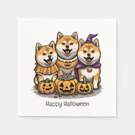 Servilleta De Papel Feliz Halloween Shiba Inu Dogs