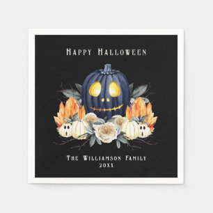 Servilleta De Papel Feliz Halloween Spooky Samhain Pumpkins Crystals