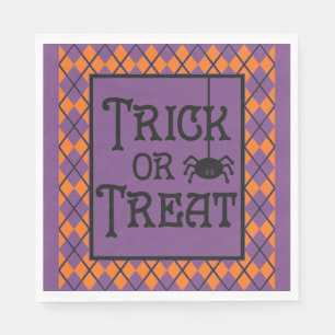 Servilleta De Papel Feliz Halloween, truco o truco, Spiderweb