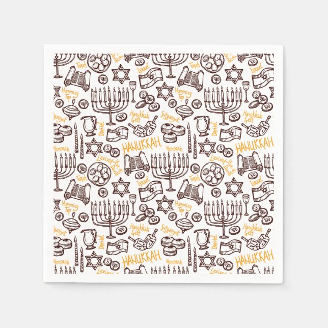 Servilleta De Papel Feliz Hanukkah (Anverso)