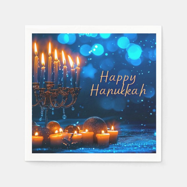 Servilleta De Papel Feliz Hanukkah (Anverso)