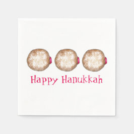 Servilleta De Papel Feliz Hanukkah Chanukah Jelly Donut Sufganiyah