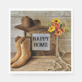 Servilleta De Papel Feliz Hogar Estilo De Vaquero Vaquero Con Boys De 