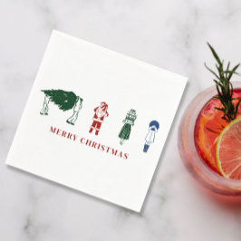 Servilleta De Papel Feliz Ilustracion navideño