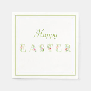 Servilleta De Papel Feliz Impresión Floral de Pascua