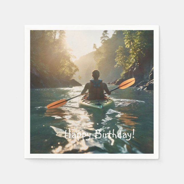 Servilleta De Papel Feliz Kayak (Anverso)