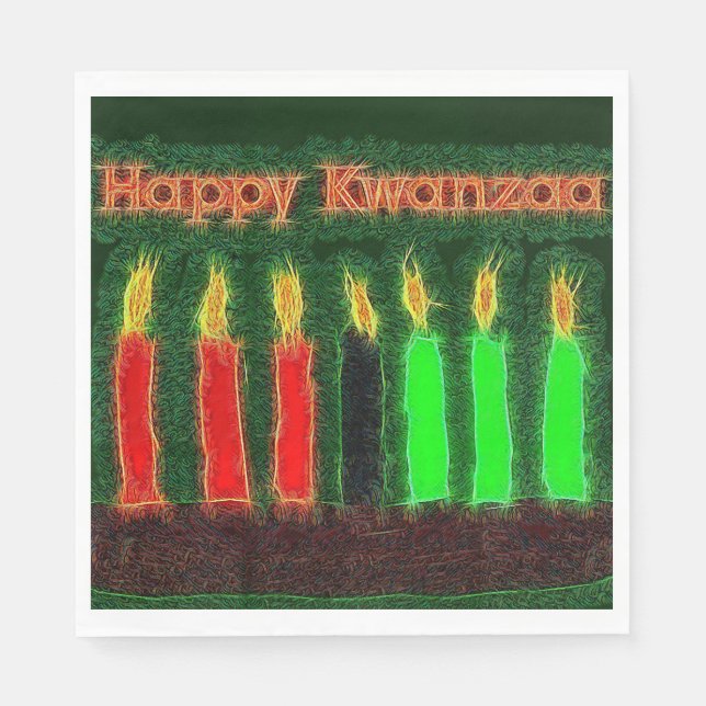 Servilleta De Papel Feliz Kwanzaa (Anverso)
