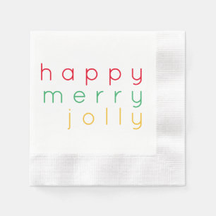 Servilleta De Papel FELIZ MERRY JOLLY Cocktail Paper
