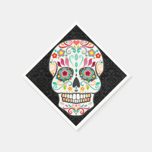 Servilleta De Papel Feliz Muertos - servilletas de papel del cráneo