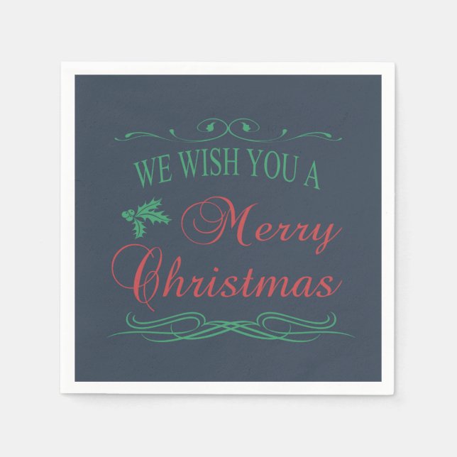 Servilleta De Papel Feliz Navidad (Anverso)