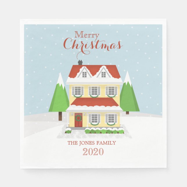 Servilleta De Papel Feliz Navidad (Anverso)