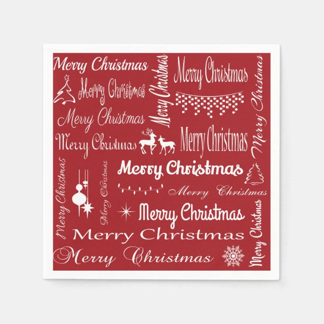 Servilleta De Papel Feliz Navidad (Anverso)