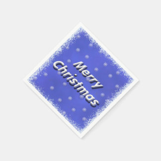 Servilleta De Papel Feliz Navidad 3D Frosty