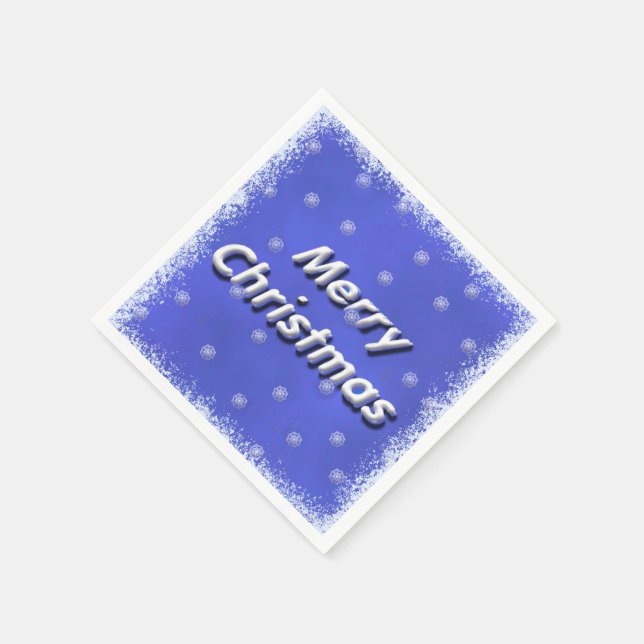 Servilleta De Papel Feliz Navidad 3D Frosty (Borde)