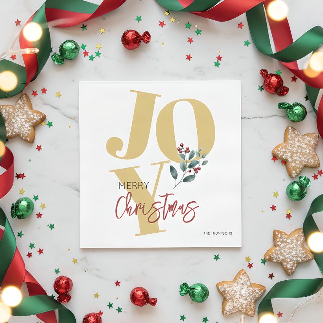 Servilleta De Papel Feliz Navidad, alegría (Subido por el creador)