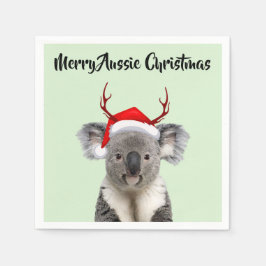 Servilleta De Papel Feliz Navidad Australiana Koala 