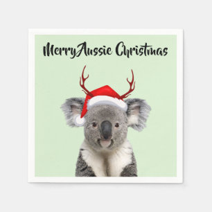 Servilleta De Papel Feliz Navidad Australiana Koala