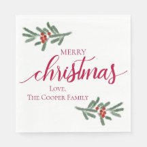 Feliz Navidad - Bayas frescas, abeto