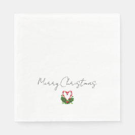 Servilleta De Papel Feliz Navidad Candy Cane Heart Sweet Holiday