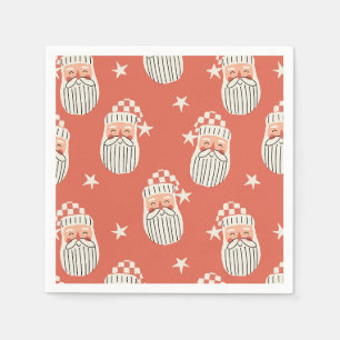 Servilleta De Papel Feliz Navidad - Cara de Santa guardería invierno E