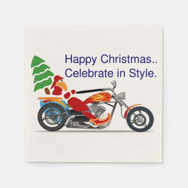 SERVILLETA DE PAPEL FELIZ NAVIDAD, CELEBRA CON ESTILO (Anverso)