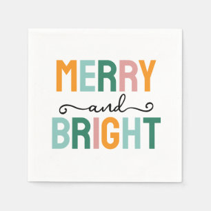 Servilleta De Papel Feliz Navidad Clásico Único Minimalista Sencillo