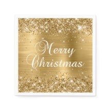 Feliz Navidad con Purpurina de Oro