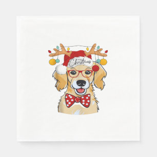 Servilleta De Papel Feliz Navidad Disfraces de reno Cute Santa Beagle