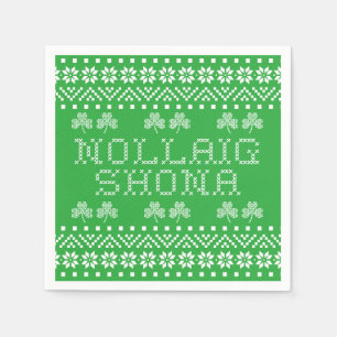 Servilleta De Papel Feliz Navidad en gaélico irlandés Nollaig Shona