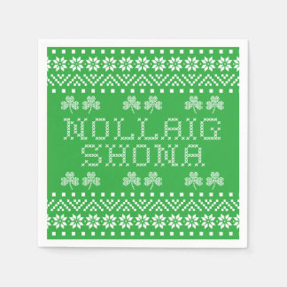 Servilleta De Papel Feliz Navidad en gaélico irlandés Nollaig Shona