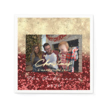 Feliz Navidad Feliz Año Feliz Oro Foto Purpurina R