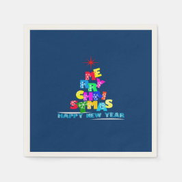 Servilleta De Papel Feliz Navidad Feliz Año Nuevo