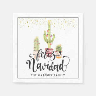 Servilleta De Papel Feliz Navidad   Fiesta de Navidad Personalizada