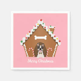 Servilleta De Papel Feliz Navidad Gingerbread Dog House