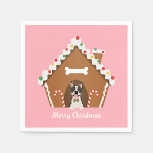 Servilleta De Papel Feliz Navidad Gingerbread Dog House
