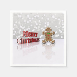Servilleta De Papel Feliz Navidad Gingerbread Man