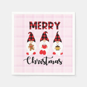 Servilleta De Papel Feliz Navidad - Gnomes de escúfalo