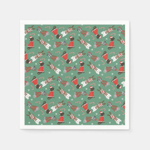 Servilleta De Papel Feliz Navidad Grandes perros daneses